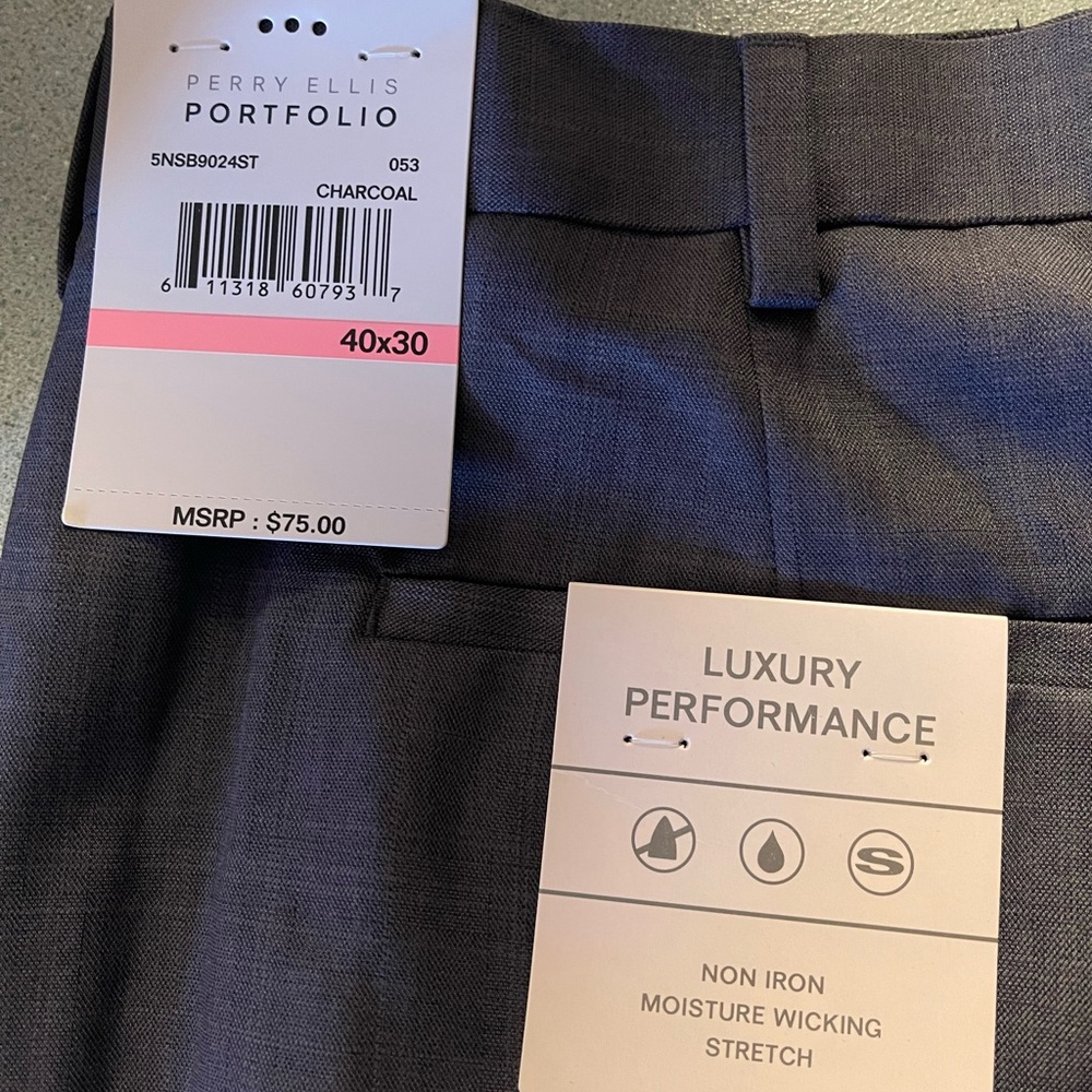 Perry Ellis Portfolio Charcoal Trousers